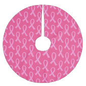 乳がんピンクリボンパターン ブラッシュドポリエステルツリースカート (正面)