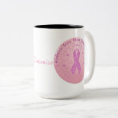乳がんピンクリボンマグカップ ツートーンマグカップ (正面右)