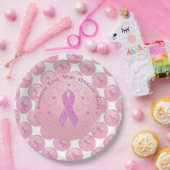 乳がんピンクリボン紙プレート ペーパープレート (パーティー)