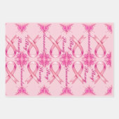 乳がんピンクリボン ラッピングペーパーシート (正面)