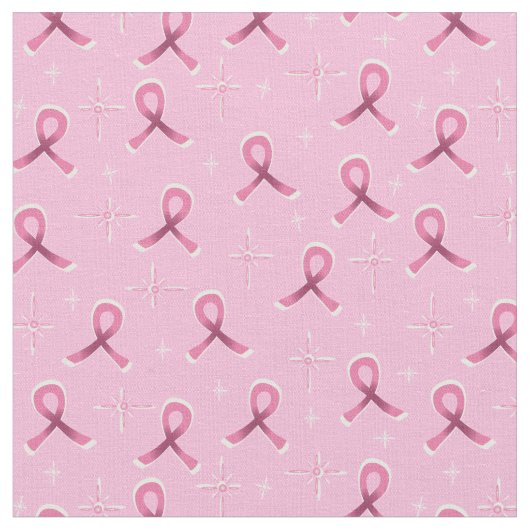 乳がんピンク用ピンクリボン ファブリック (クローズアップ)