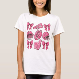 乳がんフットボール応援 ピンクリボンチーム Tシャツ