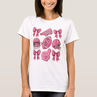 乳がんフットボール応援 ピンクリボンチーム Tシャツ