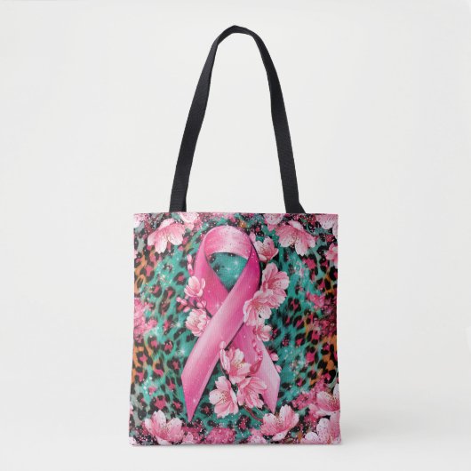 乳がんフローラ動物の肌の質感ギフト トートバッグ (正面)