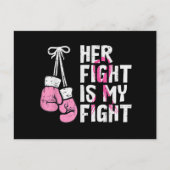 乳がんボクシング手袋彼女は私の戦いwom ポストカード (正面)