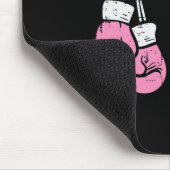 乳がんボクシング手袋彼女は私の戦いwom マウスパッド (コーナー)