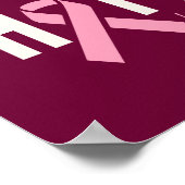 乳がんポスカスタムタパーソナライズされたプリント ポスター (角)