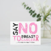 乳がんポストカードにノーと書く ポストカード (スタンド正面)