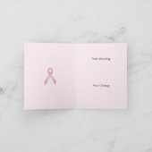 乳がんリボンありがとうノートカード サンキューカード (内部)