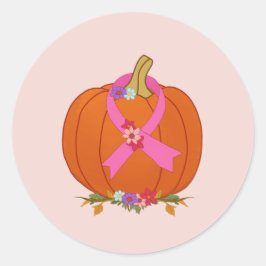 乳がんリボンシール ラウンドシール