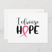 乳がんリボンプリント ポストカード (正面/裏面)