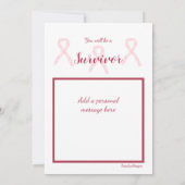 乳がんリボン戦闘機ノートカード ノートカード (裏面)