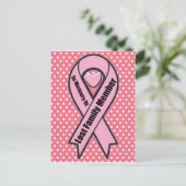 乳がんリボン ポストカード (スタンド正面)