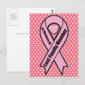 乳がんリボン ポストカード (正面/裏面)