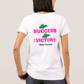 乳がんリボン、椰子の葉、椰子の葉、私… Tシャツ (裏面)