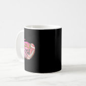 乳がん予防に取り組む乳がん足踏み コーヒーマグカップ (正面左)