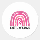 乳がん信仰ホープ乳がんレインボ ラウンドシール (正面)