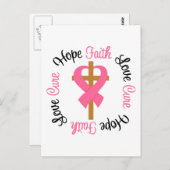 乳がん信仰ラブクロスを願う ポストカード (正面/裏面)