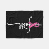 乳がん信仰乳がん認識度抑制薬 フリースブランケット (正面(横))