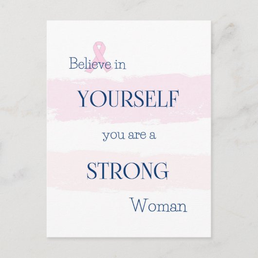 乳がん勇気付けられる葉書 ポストカード (正面)