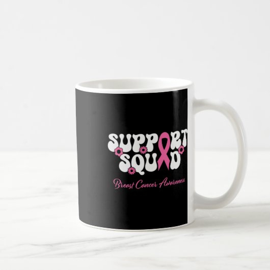 乳がん友人サポートスクワッド乳がんA コーヒーマグカップ (右)