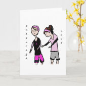 乳がん友好勇気付けられる カード (黄色い花)