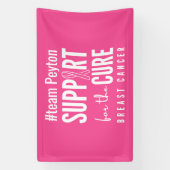 乳がん名前をカスタムするのバナー記号ピンク 横断幕 (縦)