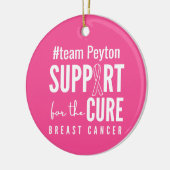 乳がん名前をカスタムするオーナメントピンク セラミックオーナメント (左)