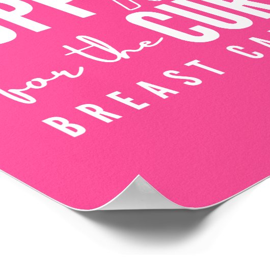 乳がん名前をカスタムするポスタープリント標識 ポスター (角)