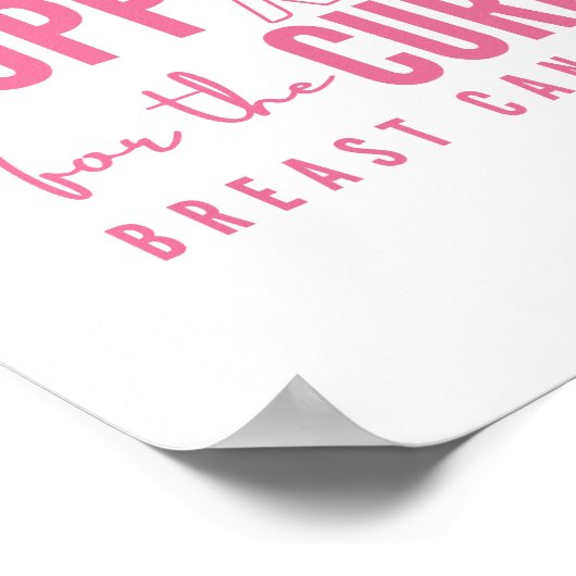 乳がん名前をカスタムするポスタープリント ポスター (角)