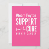 乳がん名前をカスタムする招待状発表 招待状 (正面)