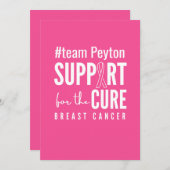 乳がん名前をカスタムする招待状発表 招待状 (正面/裏面)