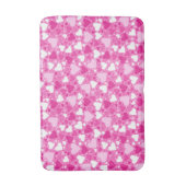 乳がん啓発のためのピンクハーツデザイン バスマット (正面縦)