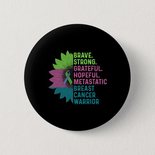 乳がん啓発ケア ウォリアー 缶バッジ (正面)