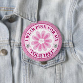 乳がん啓発リボン ピンクを身に着けるのは、 缶バッジ (インサイチュ)