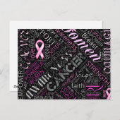 乳がん啓発ワードクラウドID261 ポストカード (正面/裏面)