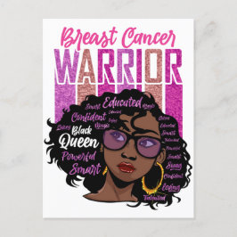 乳がん啓発ヶ月の生存者の戦士のブラ ポストカード