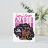 乳がん啓発ヶ月の生存者の戦士のブラ ポストカード (スタンド正面)