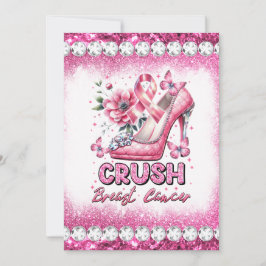 乳がん啓発月間サバイバー ピンクをクラッシュ 招待状