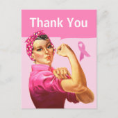 乳がん啓発 ありがとう ピンクリボン ポストカード (正面)