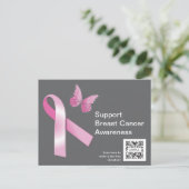 乳がん啓発 ポストカード テンプレート (スタンド正面)