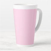 乳がん啓発 ライトピンク 無地 かわいい カフェラテマグ (右アングル)