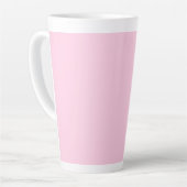 乳がん啓発 ライトピンク 無地 かわいい カフェラテマグ (左アングル)