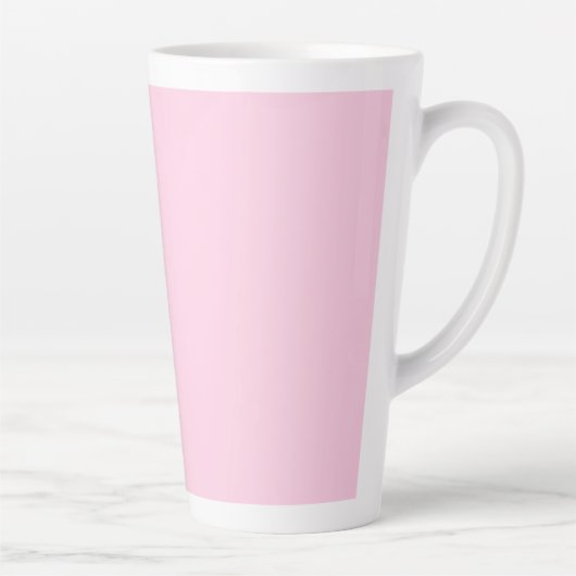 乳がん啓発 ライトピンク 無地 かわいい カフェラテマグ (右)