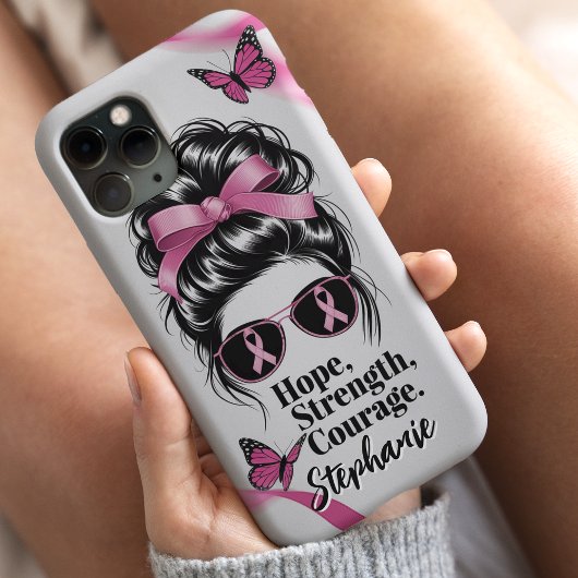 乳がん啓発 希望 強さ 勇気 Case-Mate iPhoneケース
