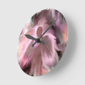乳がん天使 ラウンド壁時計 (傾斜)