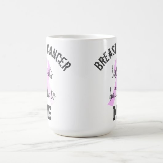 乳がん失ったとの闘い |生存者 コーヒーマグカップ (中央)