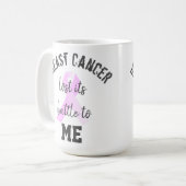 乳がん失ったとの闘い |生存者 コーヒーマグカップ (正面左)