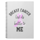 乳がん失ったとの闘い |生存者 ノートブック (正面)