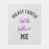 乳がん失ったとの闘い |生存者 フリースブランケット (正面)